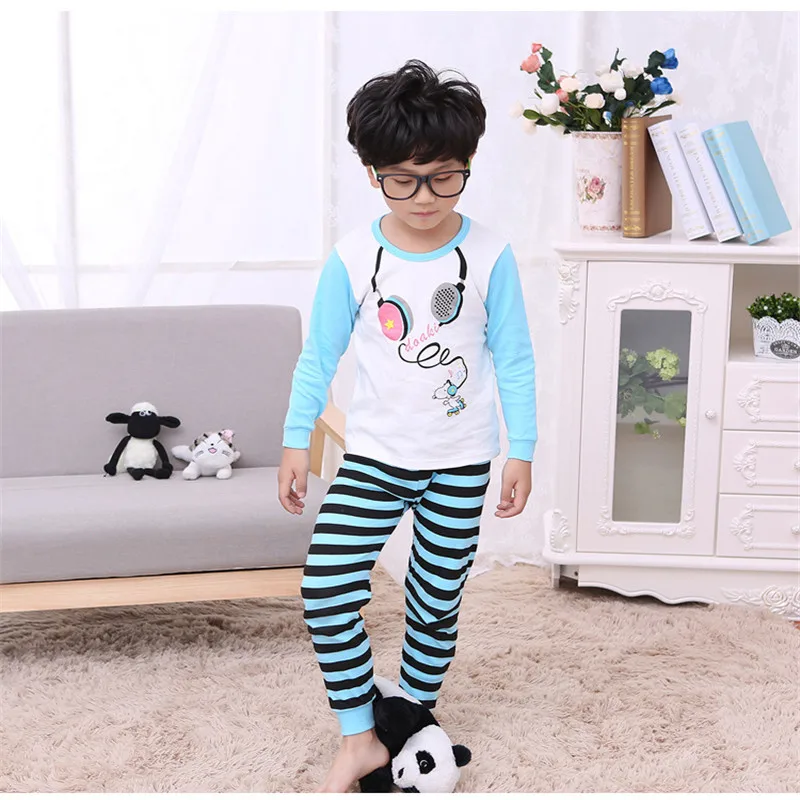 

Home kids pajamas sets girl boy pajamas suit sweet dreams pajamas baby boys girls cartoon long sleeve T-shirt+Pants 2pcs pajamas