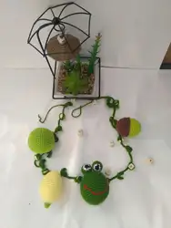 Amigurumi коляска крючком lemon, apple, гайка, лягушка погремушка