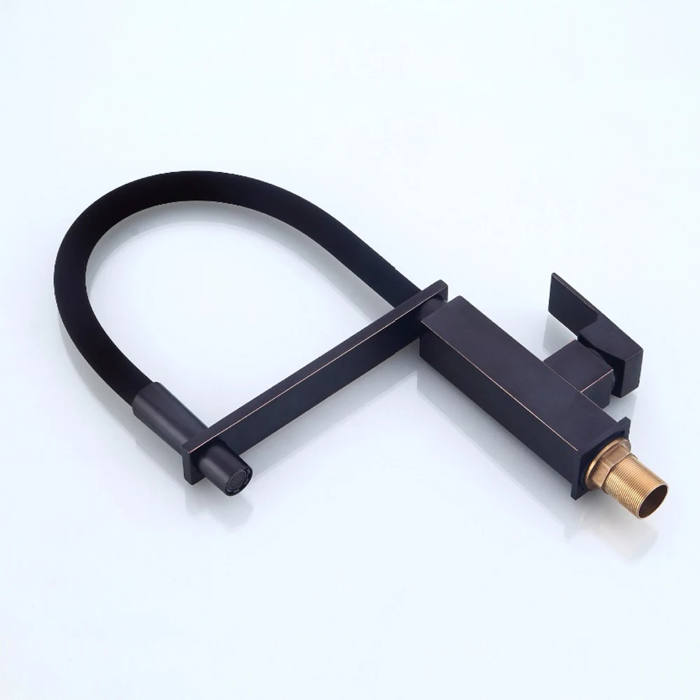 New black pull down kitchen faucet square brass kitchen mixer sink faucet mixer kitchen faucets pull out kitchen tap TL056