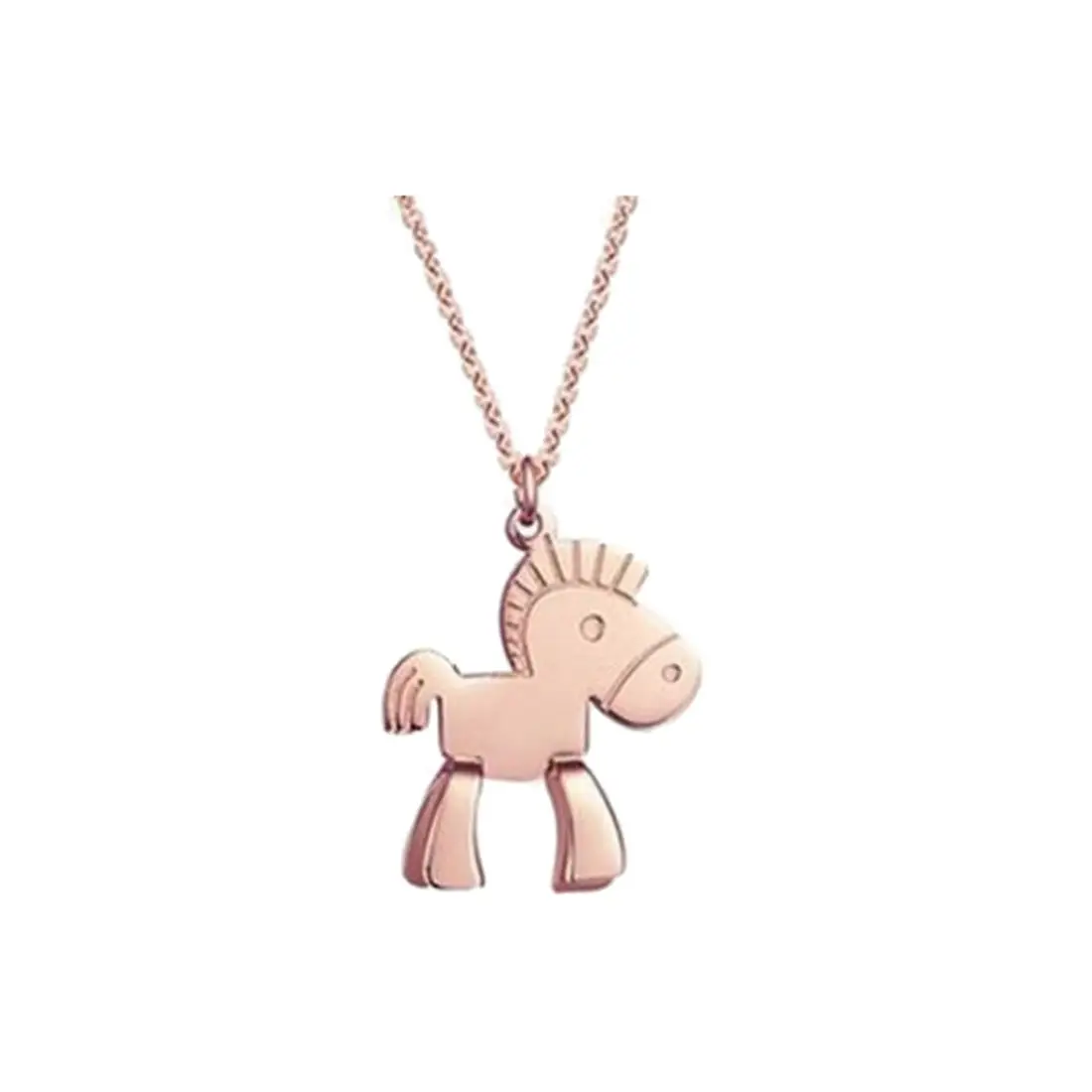 Милая лошадь розовое золото медь ключица цепь Кулон Ожерелье|pendant necklace|chain