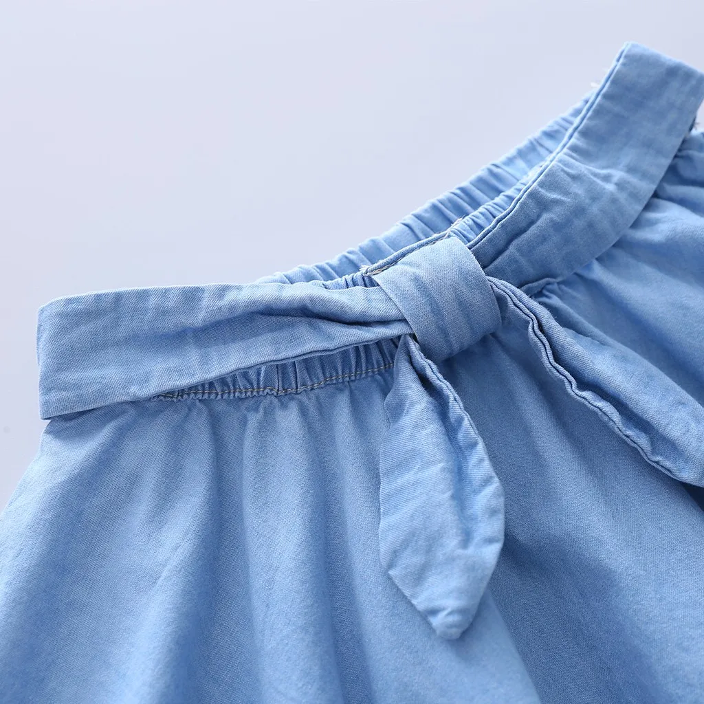 Юбки Одежда для маленьких детей юбка для девочек Джинсовая юбка принцессы Милая джинсовая юбка-пачка, 19May24