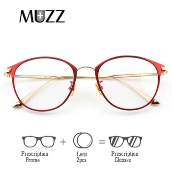 

Women Pure Titanium Prescription Eyeglasses Frames Ultra Light Vintage Optical Frames Eyewear Retro Spectacles For myopia frames