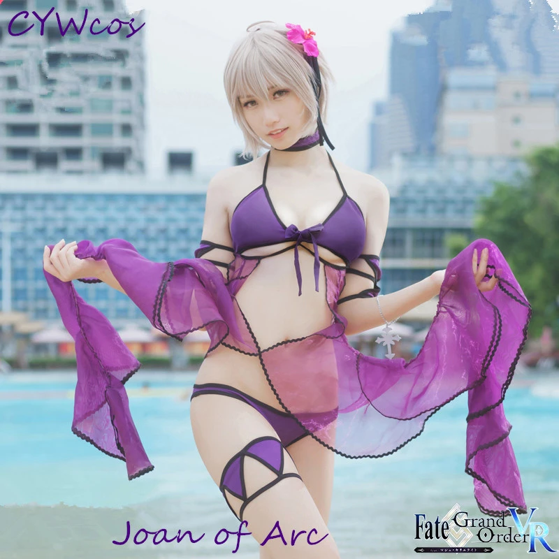Костюм для косплея Joan of Arc женский Fate/Grand Order Alter Black Avenger летняя купальная
