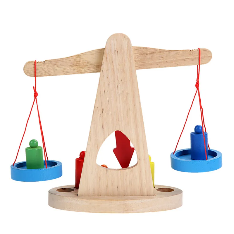 2017-New-Montessori-Educational-Toy-Small-Wooden-New-Balance-Scale-Toy-With-6-Weights-For-Kids (1)