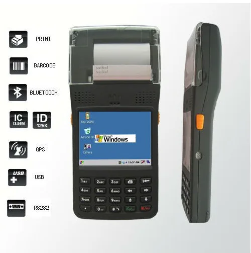 Windows Mobile 6 5 кпк телефон портативный терминал принтер 1D сканер штрих кода HF RFID