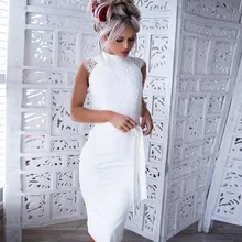 JAYCOSIN белое платье женский пояс принцессы без рукавов сексуальное облегающее платье Элегантное обтягивающее кружевное платье с цветочным рисунком Vestido