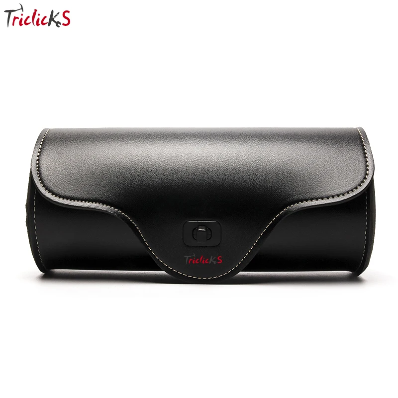 

Черная Боковая Сумка Triclick для мотоцикла, новинка, седло, сумка для хранения багажа, набор инструментов, сумки, универсальный рулон, седло, Сумки из искусственной кожи