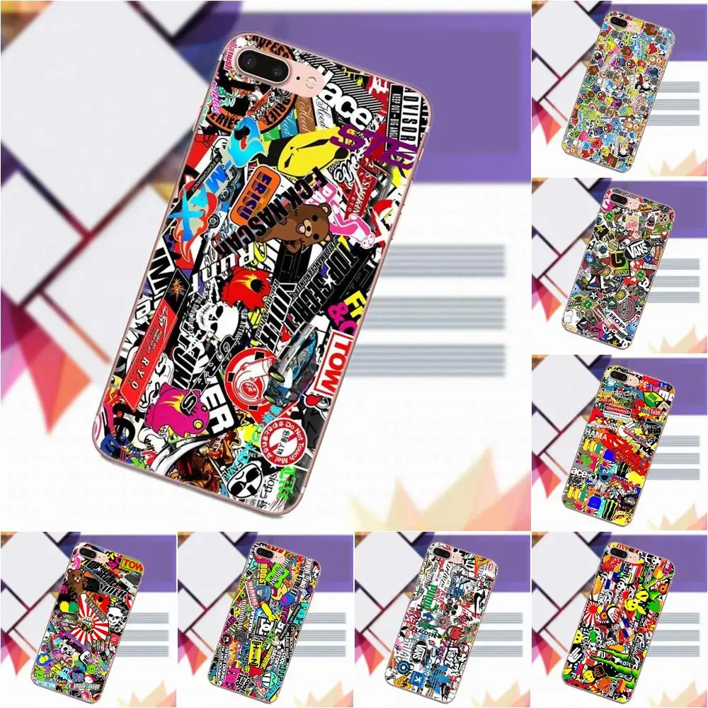 

Vvcqod Soft Fashion Mobile Phone For Huawei G8 Honor 5C 5X 6 6X 7 8 9 Y5II Mate 9 P7 P8 P9 P10 P20 Lite Plus 2017 Sticker Bomb