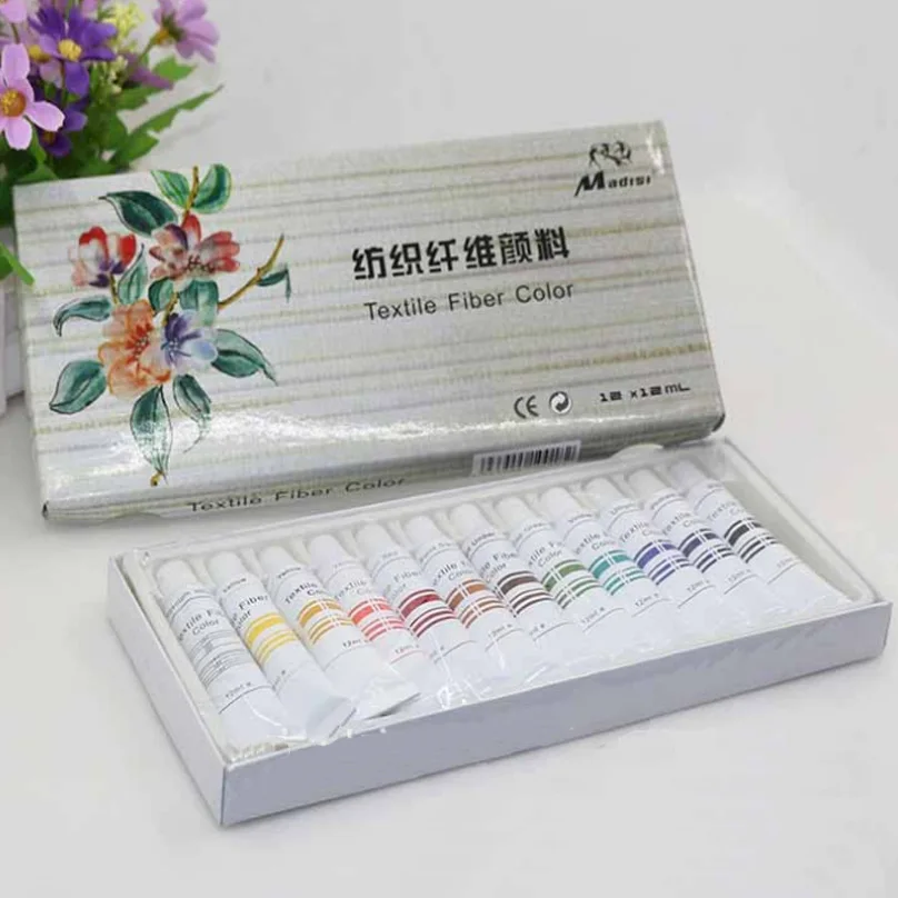 Набор ручек для рисования 12 цветов мл|fabric paint set|painting acrylic paintacrylic |