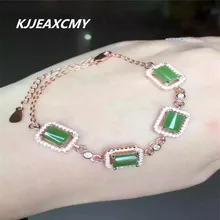 KJJEAXCMY ювелирные изделия и натуральных материалов браслет из яшмы браслет инкрустированные ювелирные изделия изготовление под заказ S925 серебро