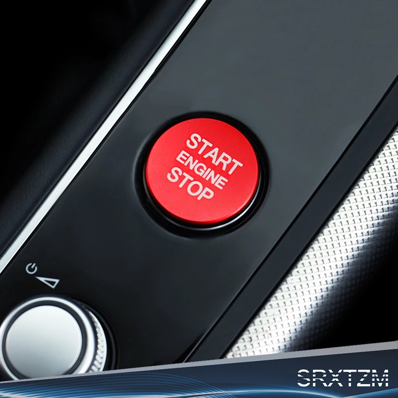 

SRXTZM Car Styling Key Start Button Decorative Frame Cover Trim Sticker For Audi Q5 Q7 A8L A5 A6 A4L Interior Auto Accessories