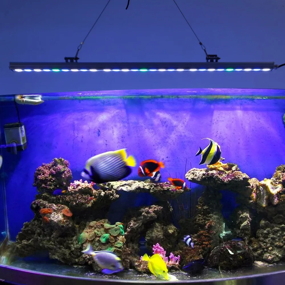 5pcs / lot 81W kalis air yang diketuai Bar akuarium Lampu jalur keras ringan untuk tumbuh-tumbuhan terumbu karang pertumbuhan kecantikan tangki ikan pencahayaan US / DE saham