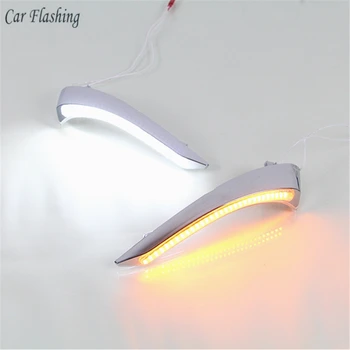 

Car Flashing 2 pcs For Mazda 2 2015 2016 12V LED DRL Daytime Running Light Daylight Waterproof yellow Signal lamp car-Styling