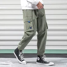 Весна Осень свободные мужские брюки-карго армейские зеленые комбинезоны Японская уличная джоггеры Брюки Мужские Простые Дизайнерские штаны 5XL