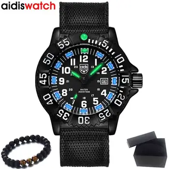 

Luxury Brand AIDIS New Men Watch Waterproof outdoor Sports Military watch Quartz Watches fashion Casual wristwatches Mens Clock