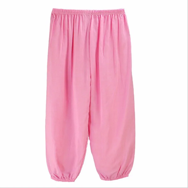 Г. Новые детские штаны хлопковая однотонная детская свободная Пижама унисекс для мальчиков и девочек штаны с эластичной резинкой на талии, пижамы 9 цветов