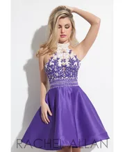 2017 weg von der Schulter A-Line party Kleider Hignh Neck Luxury Appliques Perlen Cocktailkleider Plus Größe Sh00416