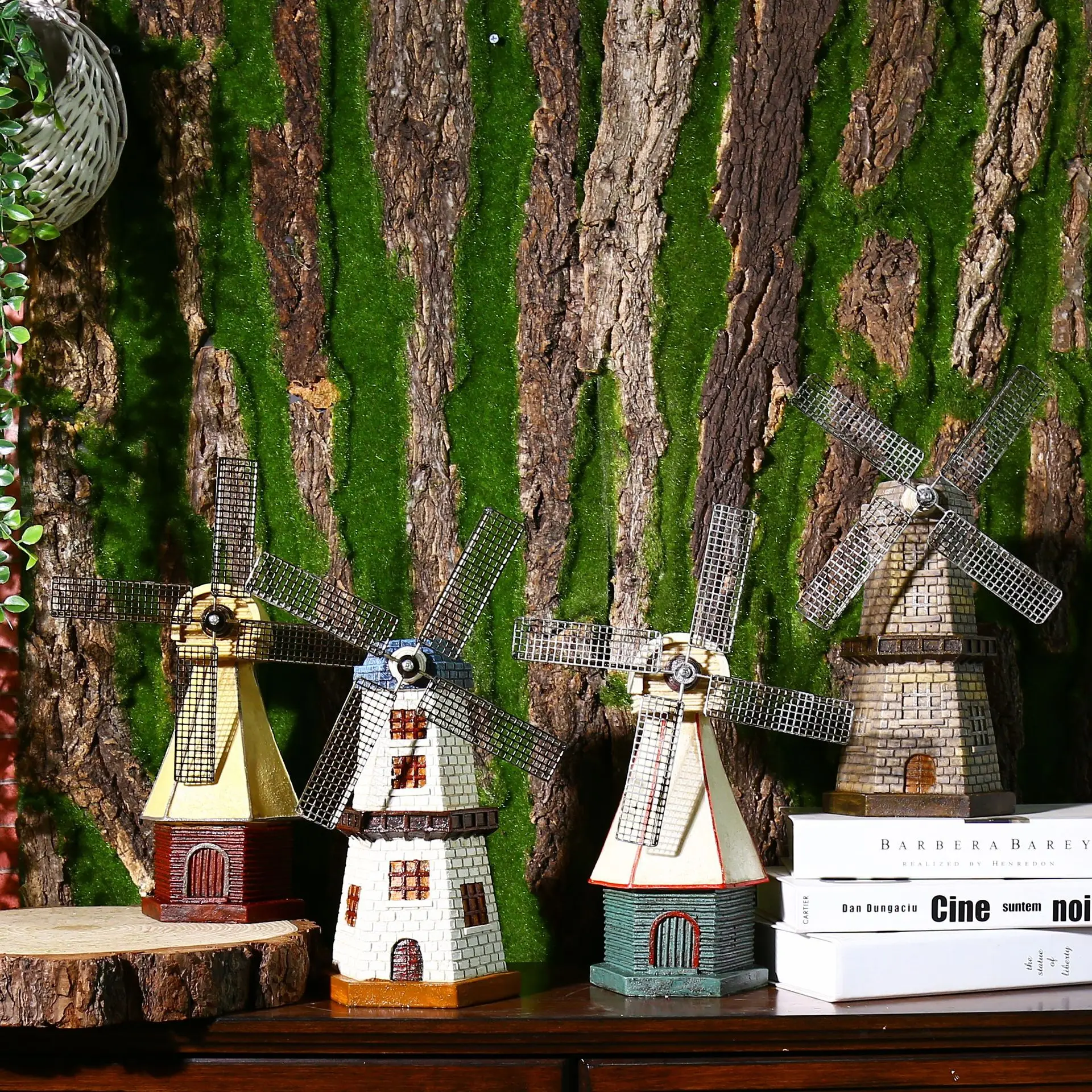 Retro Dutch Windmill Model Craft Placement Coffee Shop Cabinet Wine Decorations Creative Furnishings Home Decor | Дом и сад