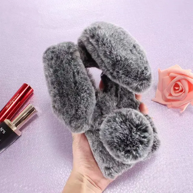 

Rabbit Bunny Fur Toy Case Artificial Cony Hair Soft Cover for Samsung Galaxy A3 A5 A6 A7 A8 A9 Pro Plus Star 2016 2017 2018