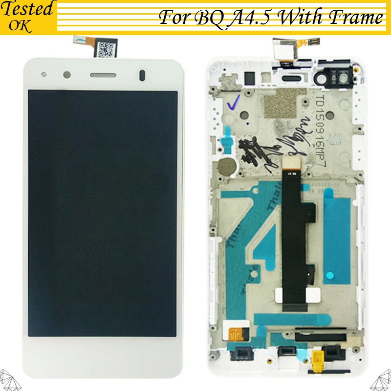 

LCD Display Touch Screen+Frame For BQ Aquaris A4.5 High Quality Replacement Glass Panel Digitizer Assembly