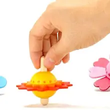 New Flower Rotating Gyro Wooden Gyro Traditional Educational Toys Beautiful Rotating Small Flowers Children's Toys Random Color New Flower Rotating Gyro Wooden Gyro Traditional Educational Toys Beautiful Rotating Small Flowers Children's Toys Random Color