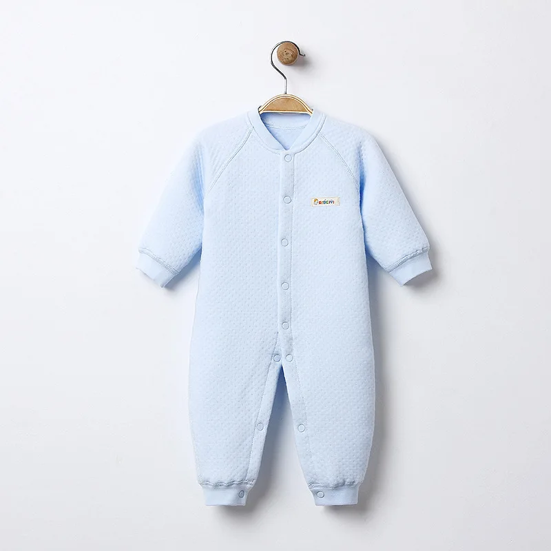 

One-Piece Jumpsuits Buttons-Up 100% Cotton Long-Sleeves Pink Cute Coveralls 0-12 Months