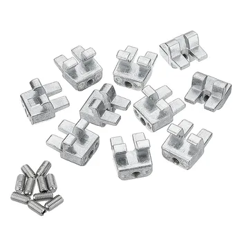 

Silver 10pcs 3030/4040/4545 Aluminum Fittings Extrusions Grid Fixed Head for Aluminum Extrusions Profiles