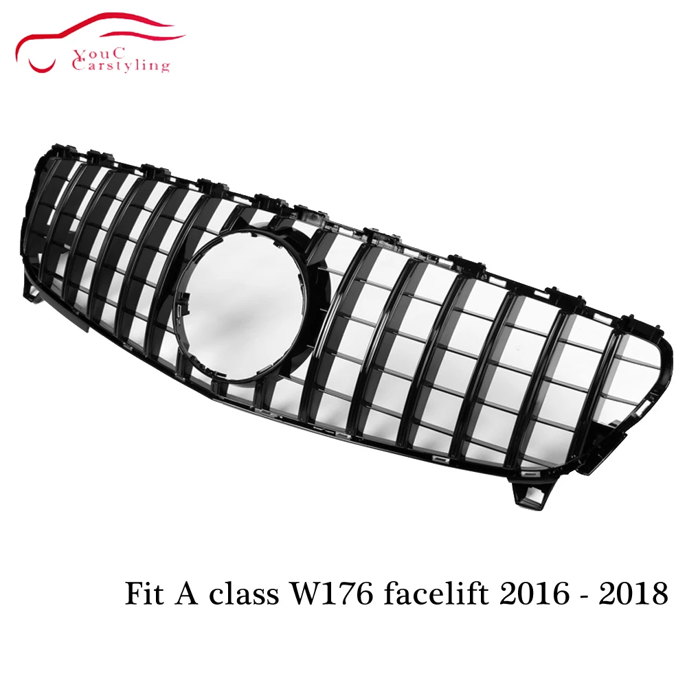 W176 GT решетка передний бампер R гриль для Mercedes A класса facelift 2016 2017 2018 A180 A200 A250 A45 AMG GTR