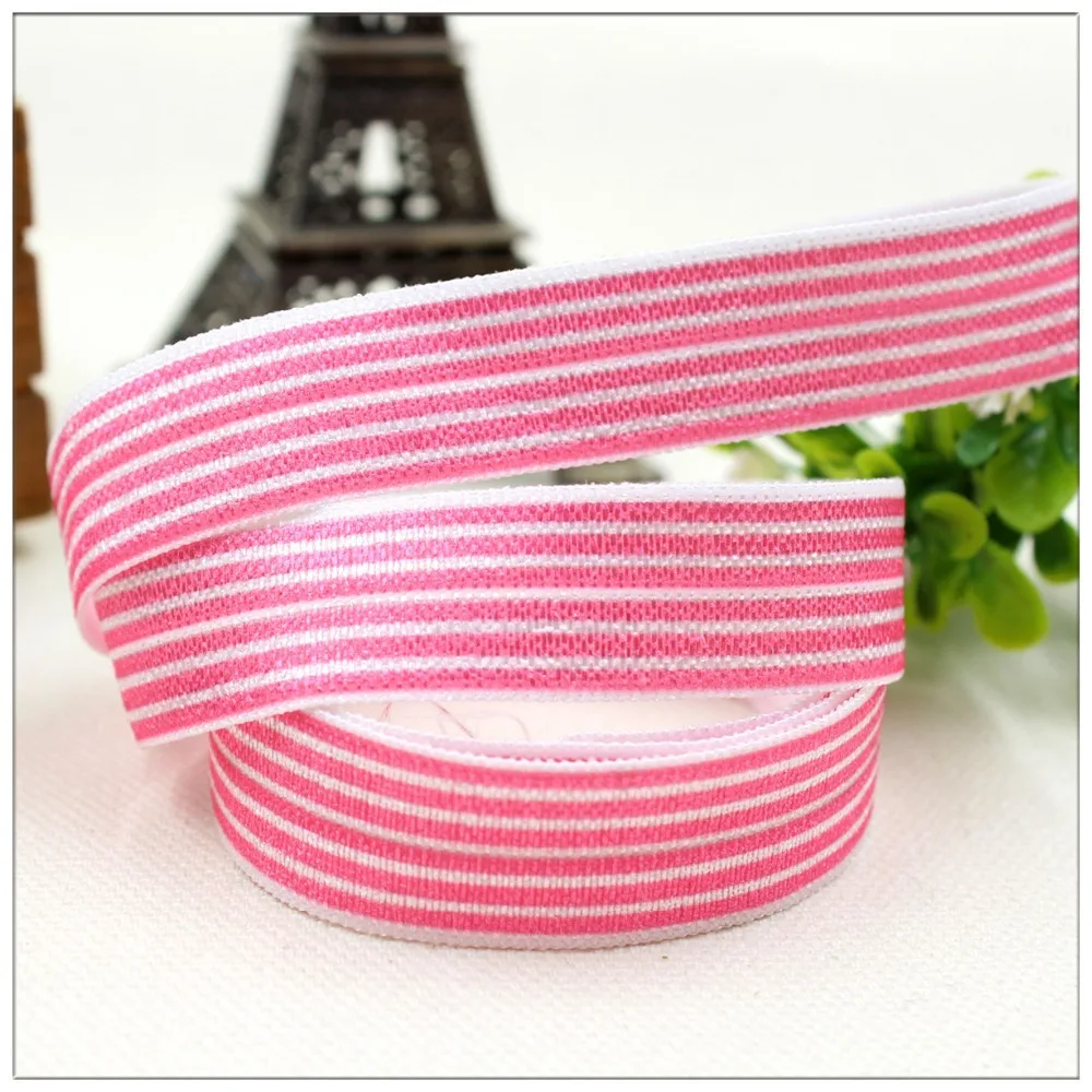 1571467 , width 16MM , Fold Over Elastic Ribbon Printed with flower