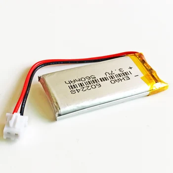

602248 3.7V 560mAh Battery JST XHR-2 2.54mm 2 pin Lithium Polymer LiPo Rechargeable Cell For Mp3 GPS PSP Vedio game selfie stick