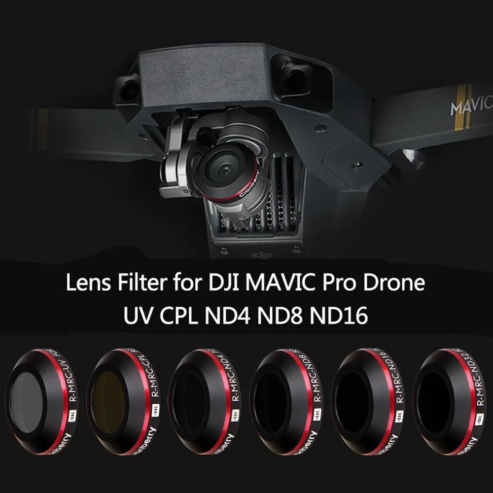 Фильтр для объектива UV ND4 ND8 ND16 CPL DJI Mavic Pro Platinum фильтры с нейтральной плотностью
