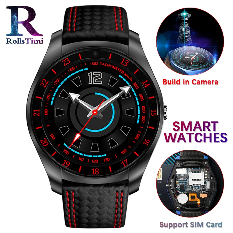 

Men Smart Watches With Camera Heart Rate Monitor Bluetooth Smartwatch Support SIM Card Digital Women Sport Watch for IOS Android
