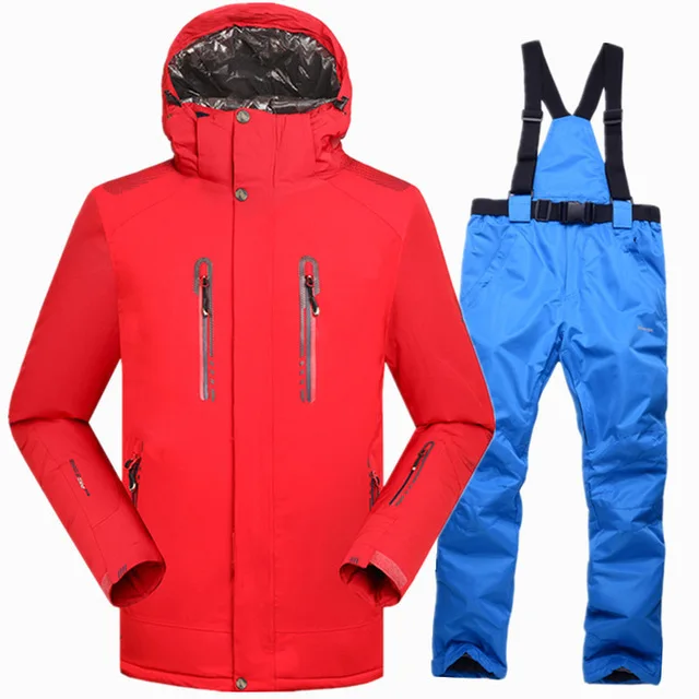 SAENSHING سوبر الدافئة الشتاء بدلة تزلج الذكور للماء 10000 على الجليد الدعاوى الرجال تنفس التزلج سترة تزلج على الجليد بانت