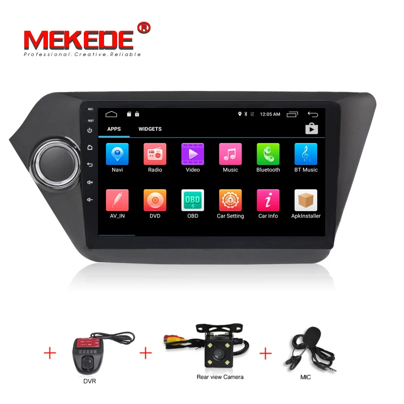 Discount Free shipping 8 core Android7.1  2G RAM 32G ROM Car GPS radio cassette for Kia Rio K2 2012 2013 2015 2016 support 4G LET wifi 0