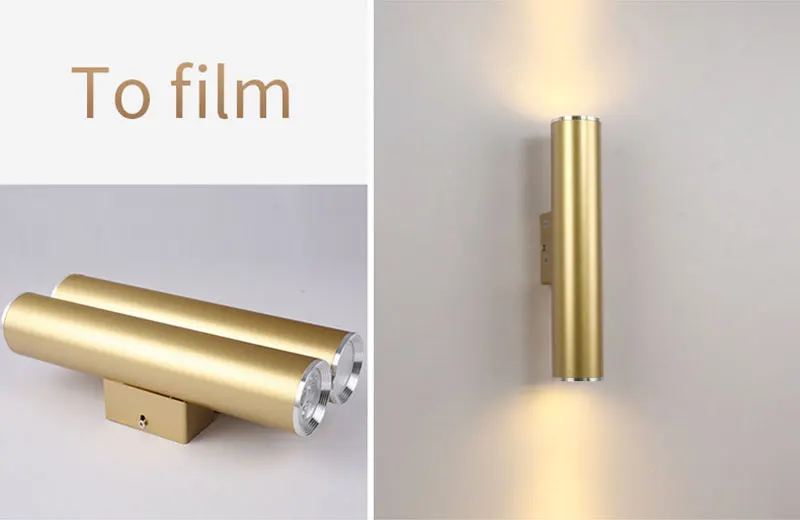 Northern Europe Wall Light Gold Tube Design Wall Lights LED Creative Gold Wall Lamp Loft Bedroom Corridor Bar Coffee Shop Light (9)