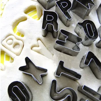

Cheap 37pcs Stainless Steel Alphabet Letter Number Cake Cutter Decorative Tools Fondant Cake Biscuit Baking Mould Cookie Cutter