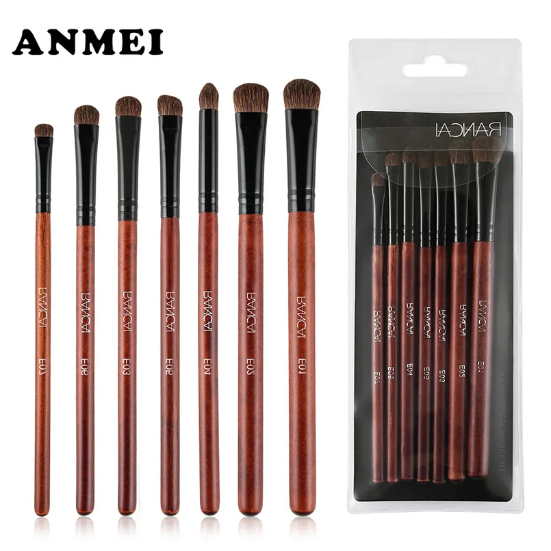 Professional 7Pcs Horse Hair High Grade Makeup Brushes Set Eyeshadow