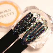 BORN PRETTY 1 Box 0.2g Galaxy Holo Flakes Bling Laser Nail Sequins Holographic Glitter Powder Paillette