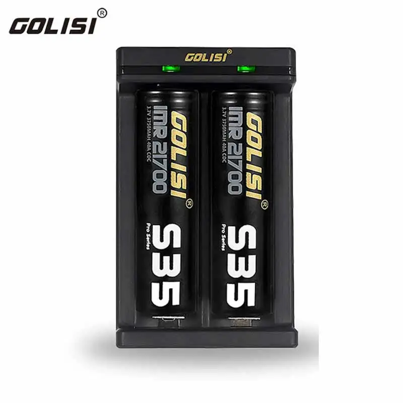 Golisi NI1 NI2 Batterry зарядки для 18650 20700 21700 26650 18350 USB зарядное устройство для мульти-батарея USB мощность порты и разъёмы