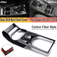 Carbon Fiber Style ABS Interior Gear Shift font b Box b font Panel Overlay Cover Trim