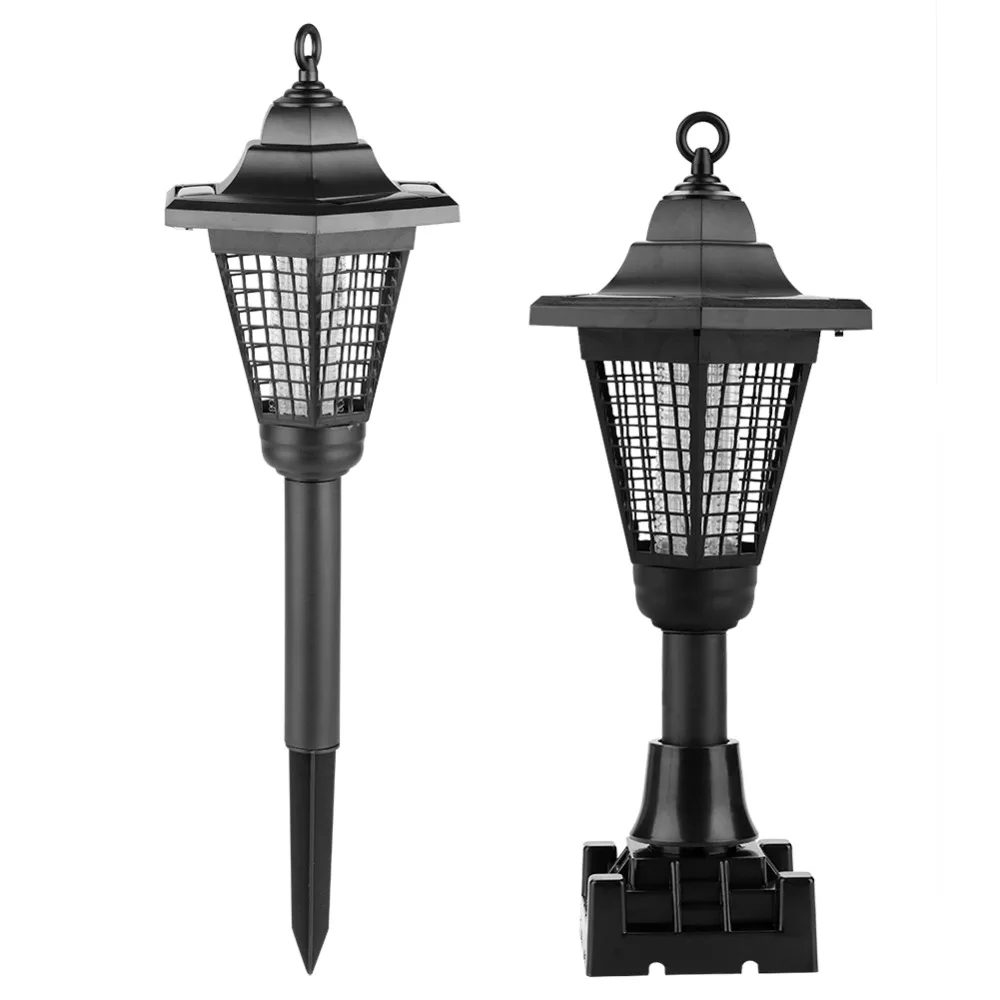 Solar Powered UV Bug Zapper Light Mosquito Insect Killer LED Garden