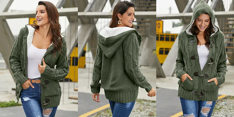 Army-Green-Fur-Hood-Horn-Button-Sweater-Cardigan-LC27967-9-6