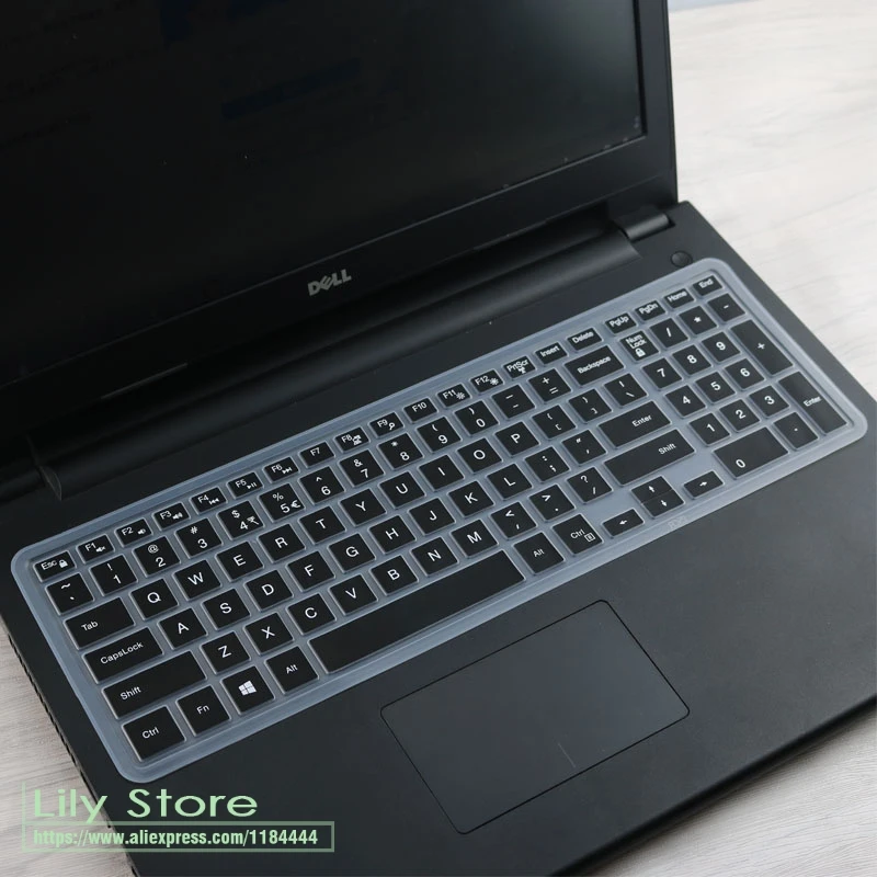 Для 15," Dell Inspiron 15 3000 5000 7000 серии G3 G5 G7 игровой серии Силиконовая клавиатура для ноутбука Обложка протектор - Цвет: black