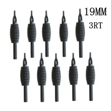 YILONG 10 шт. 19 мм 3RT Одноразовые черные насадки для тату наконечники и рукоятка с наконечником