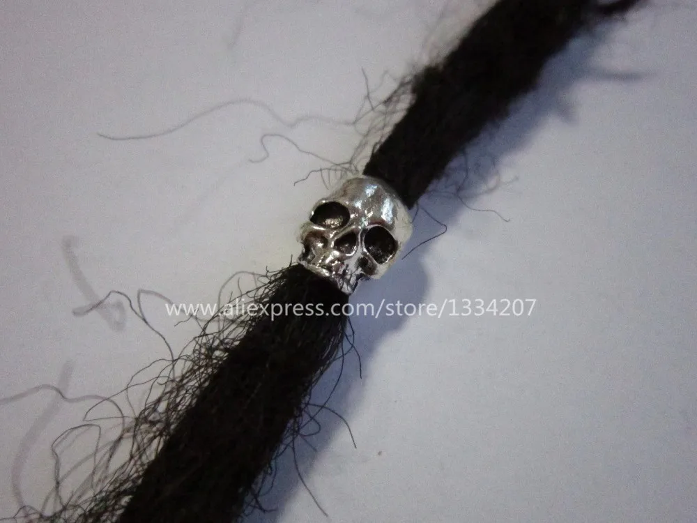 5 шт. упак. заколка в виде черепа dread dreadlock бусины с внутренним отверстием около 4 9