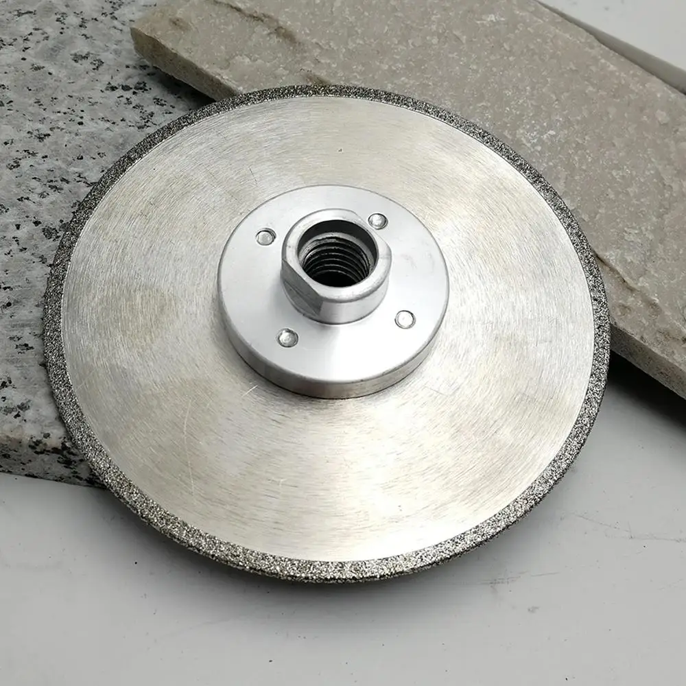 SHDIATOOL 2pcs Dia 5in/125mm 5/8-11 Flange Electroplated Diamond Cutting & Grinding Disc Saw Blade Single Side Coated  Wheel