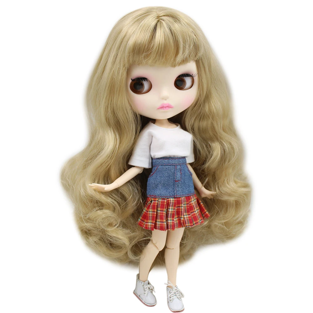 Blythe Nude Doll 12 inc Factory Jointed Body White Skin /& Green Hair Matte Face