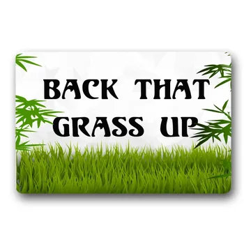 

Door Mat Entrance Mats Back That Grass Up Non-slip 18x30inch front entrance door outdoor decor indoor funny floor mats