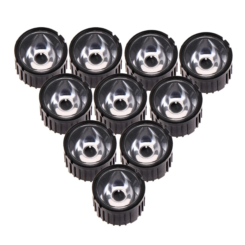

10Pcs/Set 5/15/30/45/60/90/120 Degree Lens Reflector Collimator with Holder for 1-5W LED W315