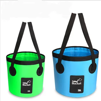 

12L 20L waterproof fishing folding bucket portable bucket water container storage bag multi-purpose Camping picnic